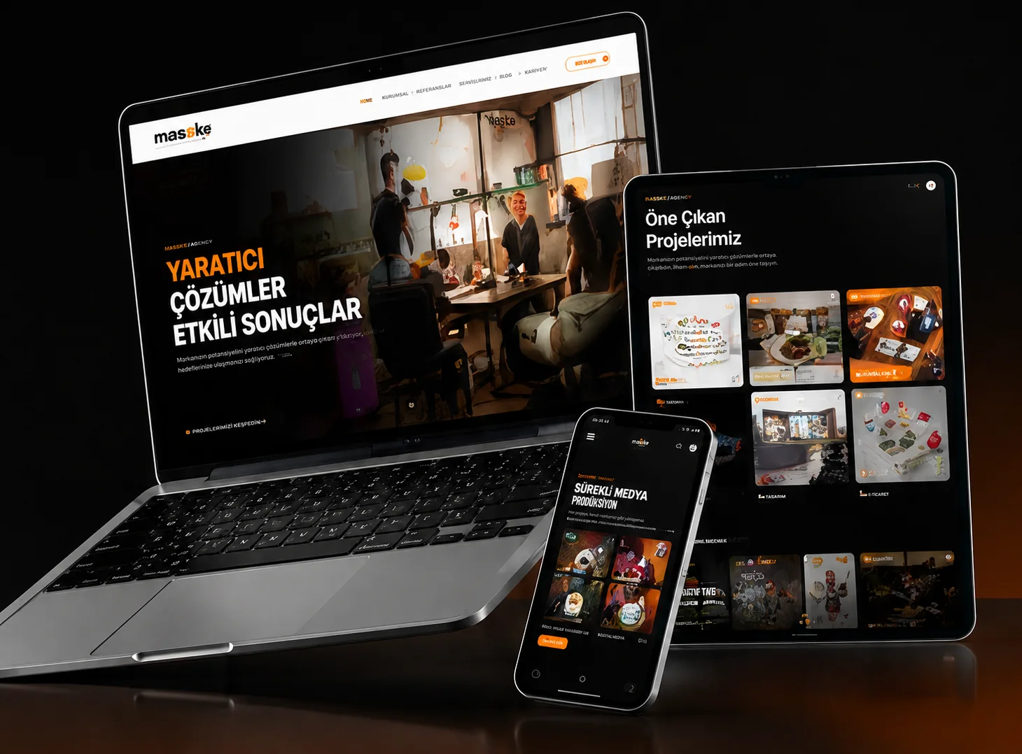 Masske reklam ajansı web, mobil ve portfolyo sunumu