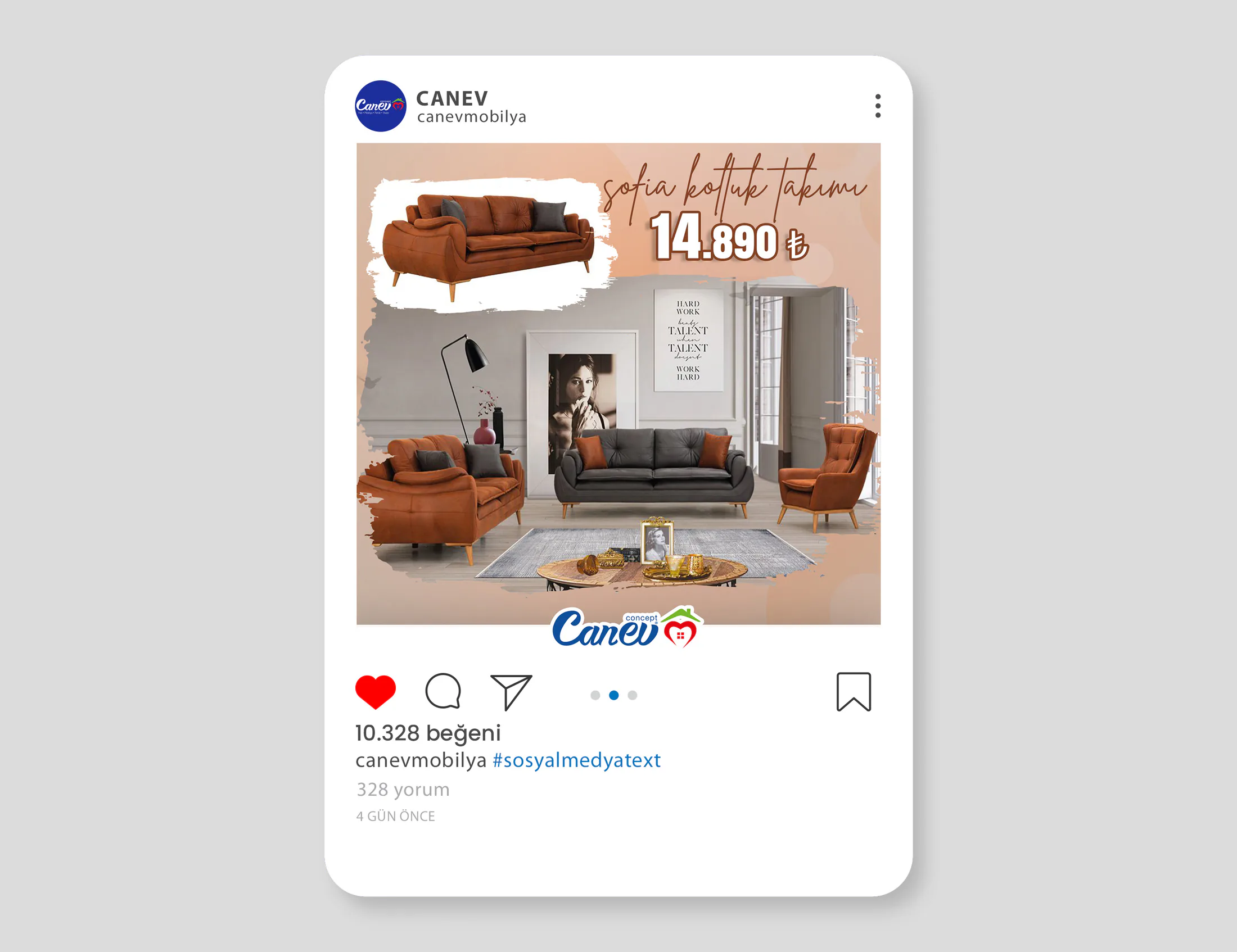 CANEV MOBİLYA proje uygulaması 1