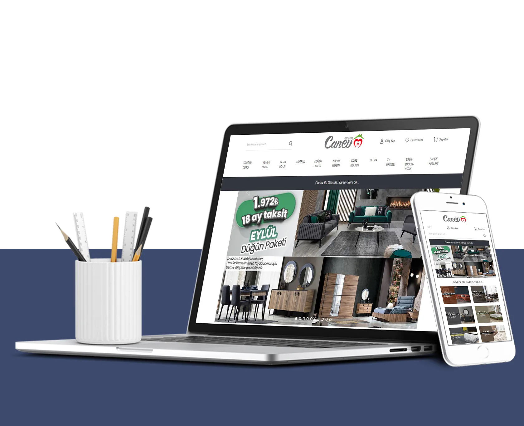 CANEV MOBİLYA proje uygulaması 1