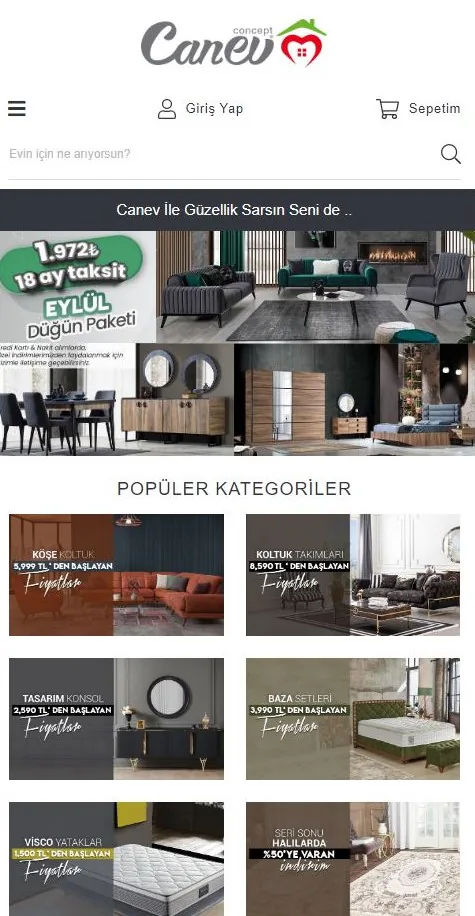 CANEV MOBİLYA proje uygulaması 6